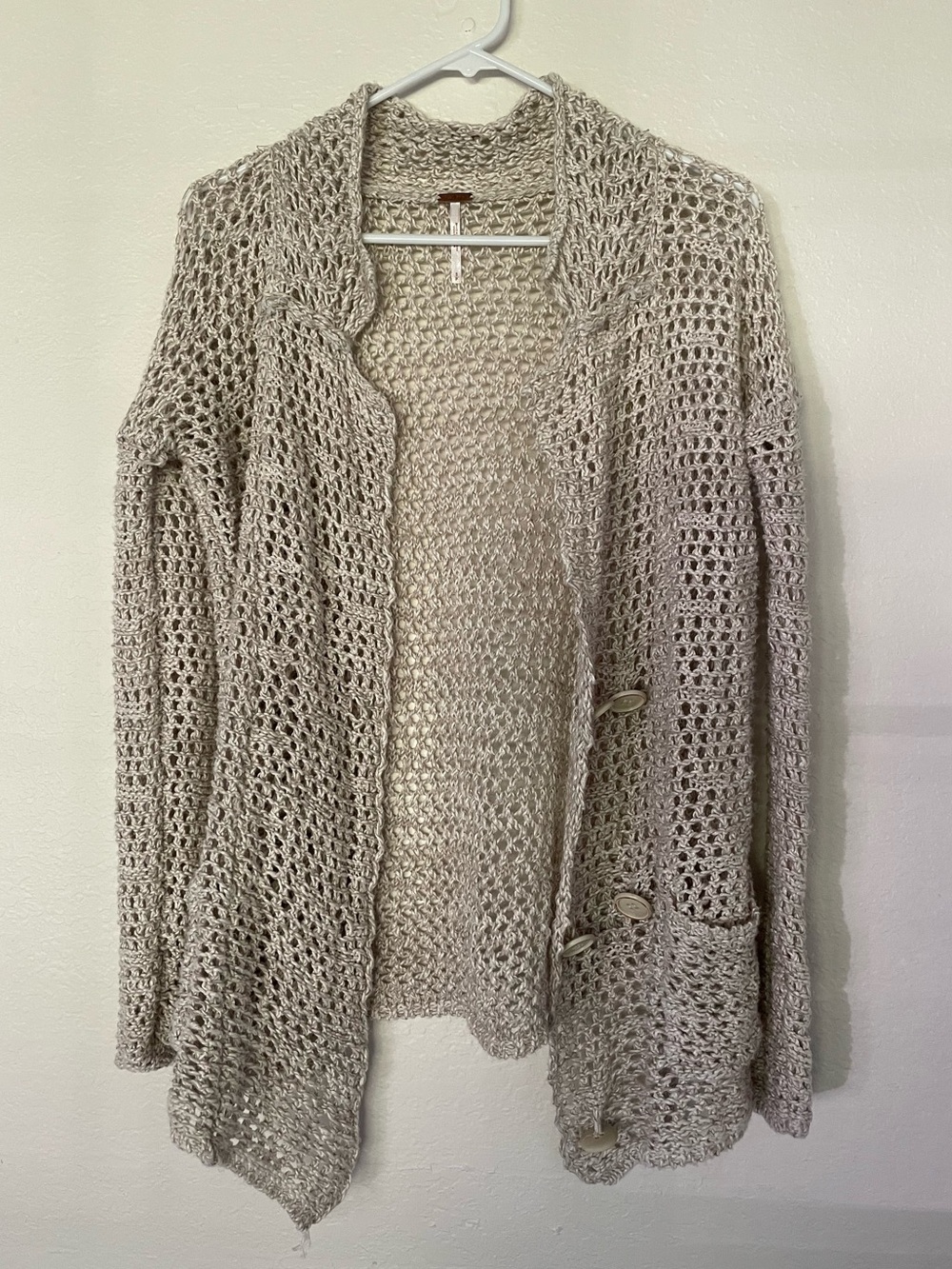 Linen and cotton blend cardigan